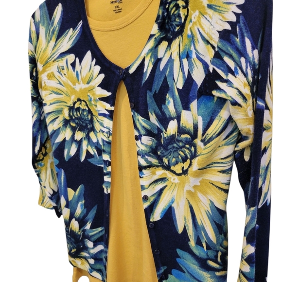 2 Piece Set T Shirt 100% Cotton Coordinating Sweater For Polished Look - Picture 4 of 8